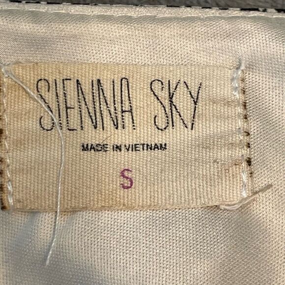 Sienna Sky Cheetah Print Midi Dress Tan Black Button Front Slit Strappy S - Picture 5 of 7